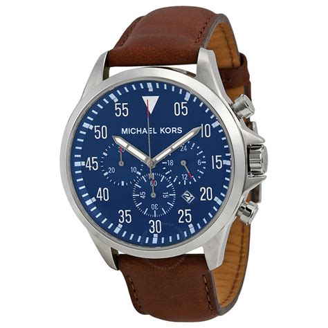 michael kors mens watch blue|Michael Kors blue chronograph.